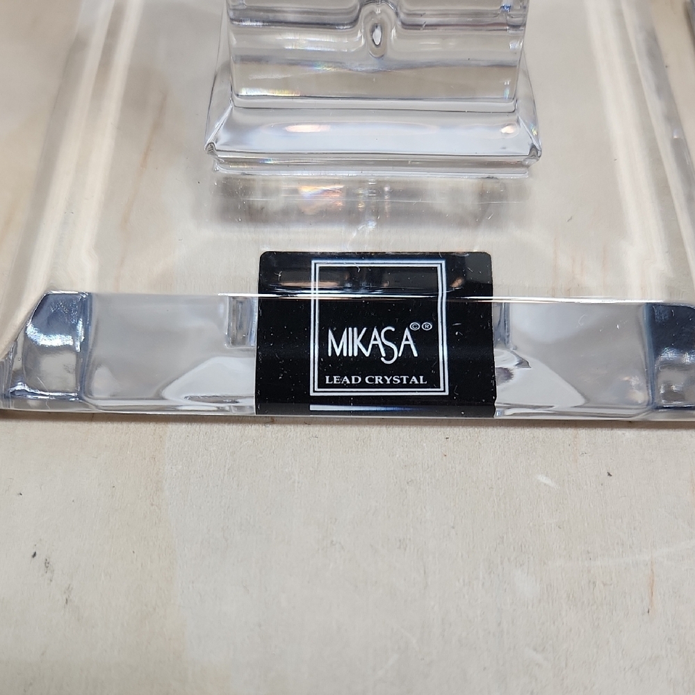 Mikasa Crystal Clear Candle Holders 2 10" Colosseum Candlesticks Candleholder - Picture 2 of 4